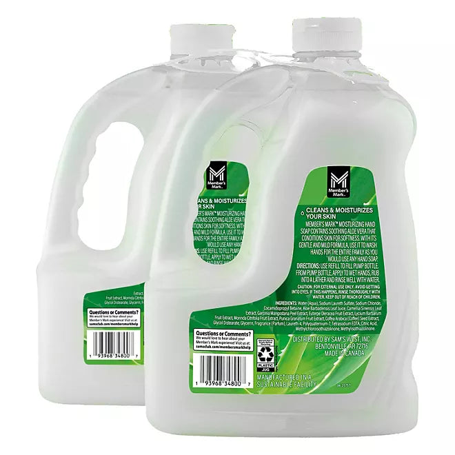 Moisturizing Hand Soap Refill, Aloe Vera, 80 fl. oz., 2 pk.